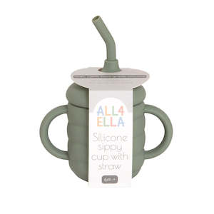 Silicone Sippy Cup - ALL4 ELLA (Olive)