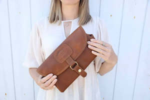 Brown - Mila & Mikki Travel Change Clutch