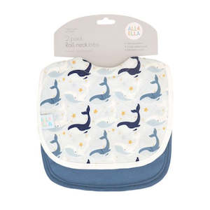 Whale - Roll Neck bibs - All4Ella