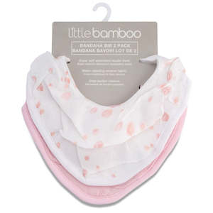 Dusty Pink - Little Bamboo Muslin Bibs - 2 Pack