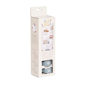 Muslin & 2 Pram Peg Box Set - Trucks - All4Ella