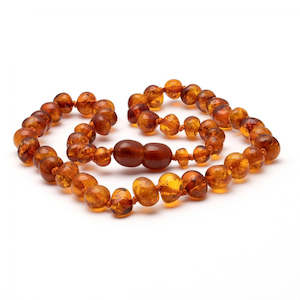 Amber Teething Necklace - Cognac 32cm