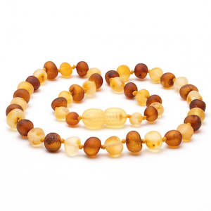 Amber Teething Necklace - Raw Multi 32cm