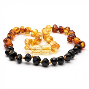 Amber Teething Necklace - Multi 32cm