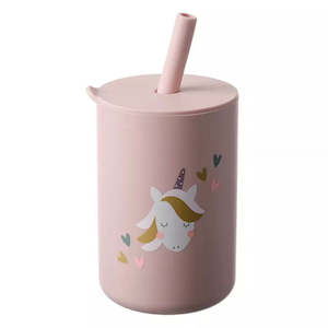 Silicone Cup with Straw - Unicorn