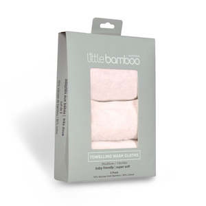 Gift: Dusty Pink - Little Bamboo Towelling Washer 3pk