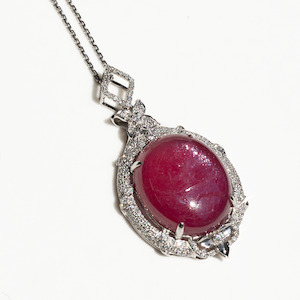 Carlotta Cabochon Ruby Necklace