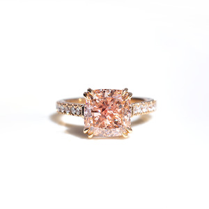 Delilah Cushion Pink Diamond Ring