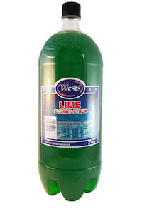 Wests 2lt Slushy Syrup - Lime x 6