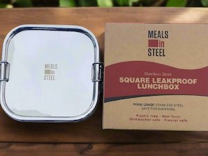 Leakproof Square Lunch Box | Stainless Steel Bento 1000ml