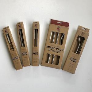 Mixed Straw Pack with Vegan Cleaning Brush