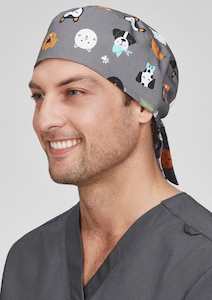 Biz Care Unisex Printed Scrub Cap Cheeky Pets CSC245UCHE