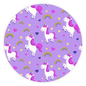 Printed Patch: Purple Unicorn - Full Cover