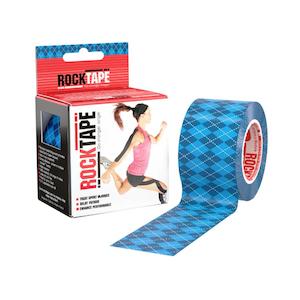 ROCKTAPE 5m x 5cm ROLL - Blue Argyle