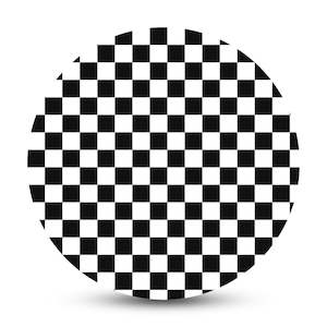 Printed Patch: Black/White Check - Full Cover