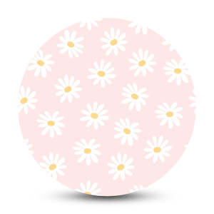 Printed Patch: Pastel Pink Daisy - Full Cover