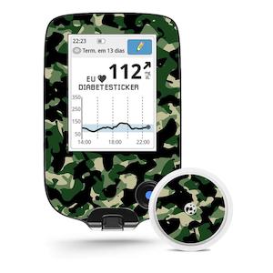 Freestyle Libre Reader & 1x Sensor Decal - Camo Green