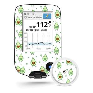 Freestyle Libre Reader & 1x Sensor Decal - Avocados