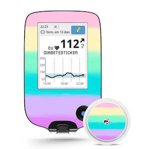 Freestyle Libre Reader & 1x Sensor Decal - Rainbow