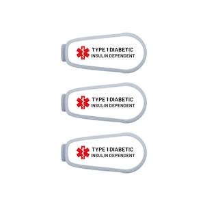 Dexcom G6 Transmitter Decals x3 - Medic Alert: Type 1 Diabetic Insulin Dependent