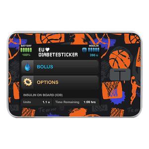 Tandem Tslim Pump Decals: Tandem t:slim Pump Decal - Basketball