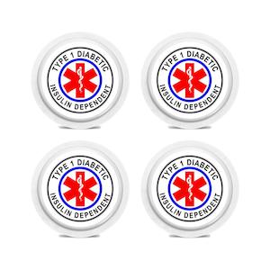 Freestyle Libre Sensor Decal x4 - Medic Alert Type 1 Diabetic Insulin Dependent