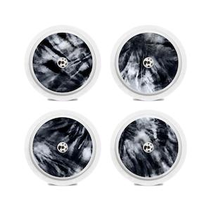 Freestyle Libre Sensor Decal x4 - Tie Dye Black/Grey