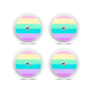 Freestyle Libre Sensor Decals x4 - Rainbow