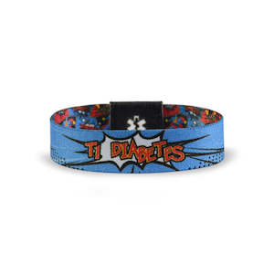 Reversible Type 1 Diabetes Awareness Wristband for Children - Superhero