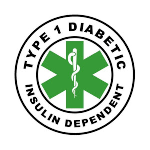 Type 1 Diabetic: Insulin Dependent Temporary Tattoo - Green