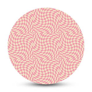 Freestyle Libre Circle Patch Full Cover: Printed Patch: Retro Pink - Full Cover