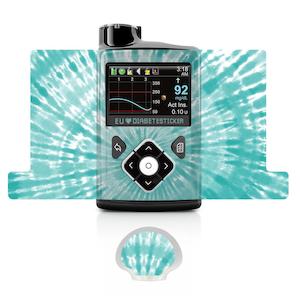 Medtronic MiniMed Pump Decal - Tie Dye Mint