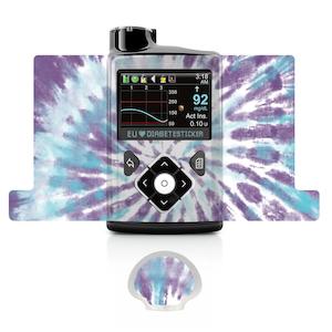 Medtronic MiniMed Pump Decal - Tie Dye Blue/Purple