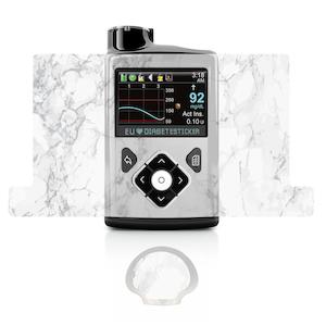 Medtronic MiniMed Pump Decal - Marble Grey