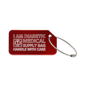 Medical Luggage Tag -  I am diabetic – medical supply bag