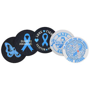 Diabetes awareness iron on badges