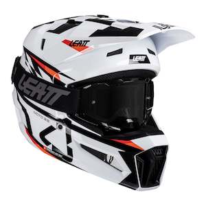 Off Road Helmets: Leatt 2025 3.5 Helmet Kit - White