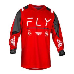 Off Road Jerseys: Fly Racing 2024 F-16 Jersey - Red / Charcoal / White