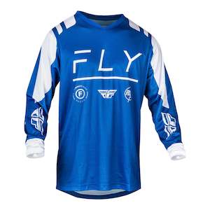 Off Road Jerseys: Fly Racing 2024 F-16 Jersey - True Blue / White