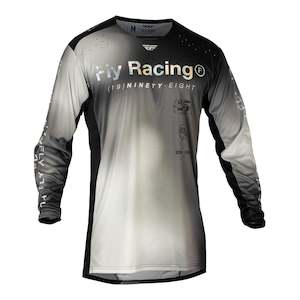 Off Road Jerseys: Fly Racing 2024 Lite S.E. Legacy Jersey - Light Grey / Black