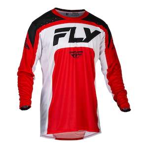 Off Road Jerseys: Fly Racing 2024 Lite Jersey - Red / White / Black