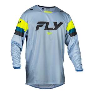 Fly Racing 2024 Kinetic Prix Jersey - Ice Grey / Charcoal / Hi-Vis