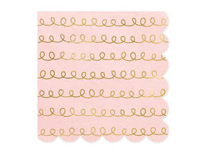 Pink and Gold Swirl Napkin