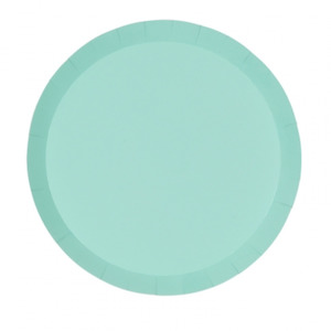 Mint Round Snack Plates