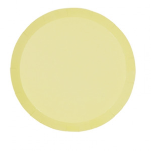 Pastel Yellow Round Snack Plates