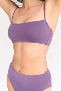 Internet only: Boucle Hidden Underwire Bikini Top Purple