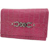 Ladies Wallet Small - Pink Croc