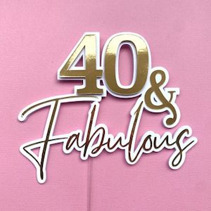 Number & Fabulous Cake Topper 2.0