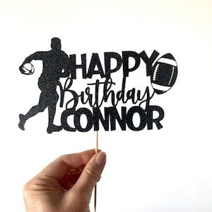 Boy's Birthdays: Rugby Cake Topper