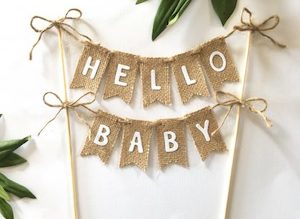 Oh Baby Cake Bunting Topper